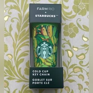 Starbucks x Farm Rio 2025 "Board Banana" Ltd Ed Collectible Cold Cup Key Chain.
